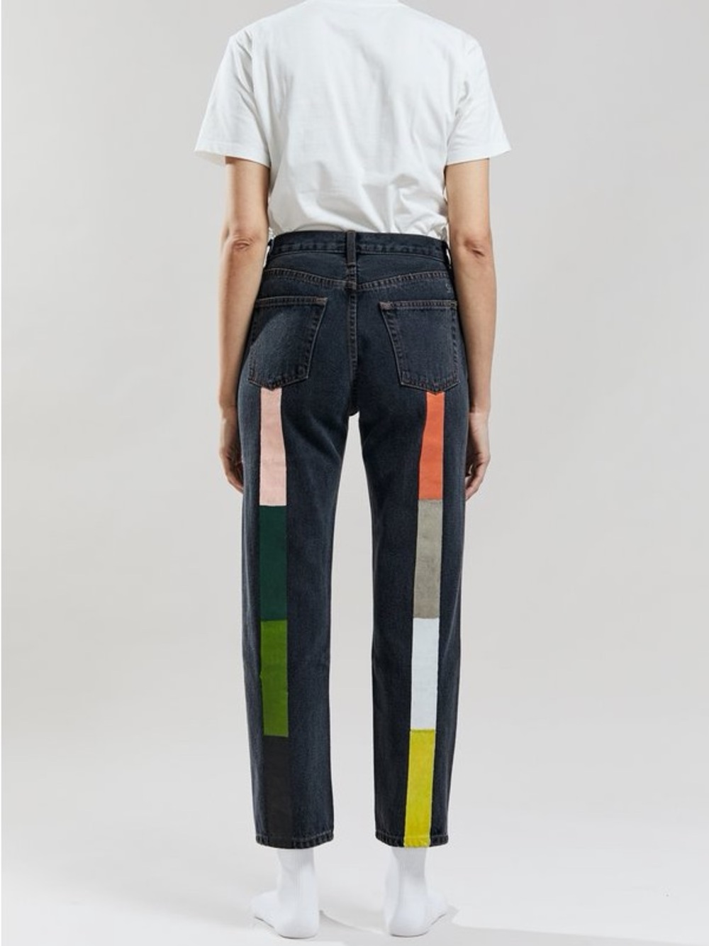 Still Here Tate Hand-Painted Stripe Jeans